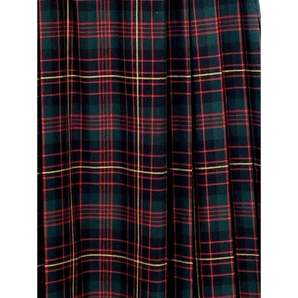 VTG Pendleton Womens Skirt sz 4 Wool Tartan Plaid Pleated Midi Old Money Preppy - Picture 2 of 11